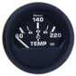 Faria Euro Black 2" Cylinder Head Temperature Gauge (60 to 220 F) with Sender [12819]