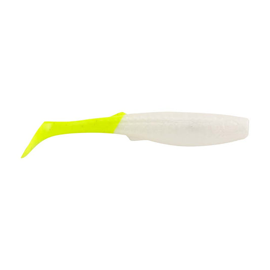 Berkley Gulp! Paddleshad - 4" - Pearl White/Chartreuse [1545531]