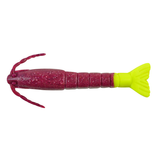 Berkley Gulp! Saltwater Shrimp - 3" - Cajun Purple/Chartreuse [1240003]